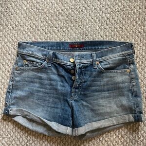 7 FOR ALL MANKIND denim shorts size 28